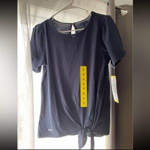 Navy blue Nautica tie tee